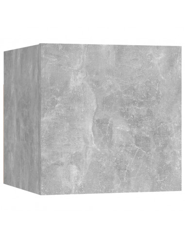 Set di Mobili Porta TV 8 pz Grigio Cemento in Legno Multistrato