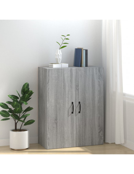 Mobile Pensile Grigio Sonoma 69,5x34x90 cm Legno Multistrato