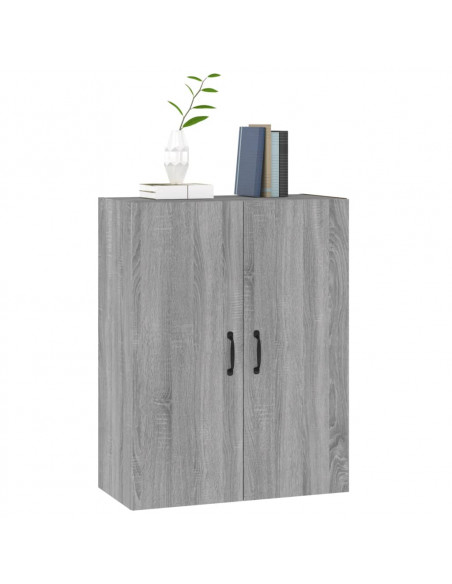 Mobile Pensile Grigio Sonoma 69,5x34x90 cm Legno Multistrato