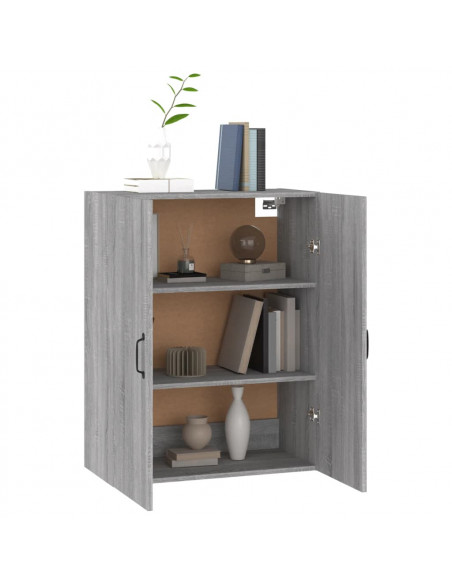 Mobile Pensile Grigio Sonoma 69,5x34x90 cm Legno Multistrato