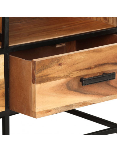 Mobile Porta TV 110x30x45 cm in Legno Massello di Acacia