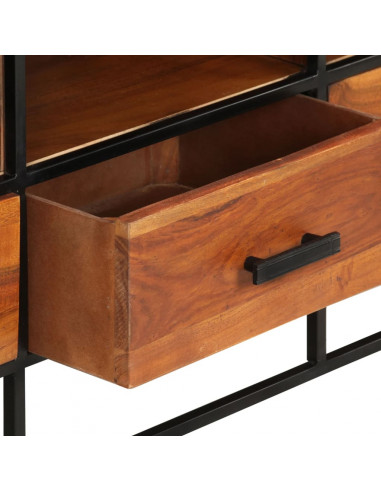 Mobile Porta TV 110x30x45 cm in Legno Massello di Acacia