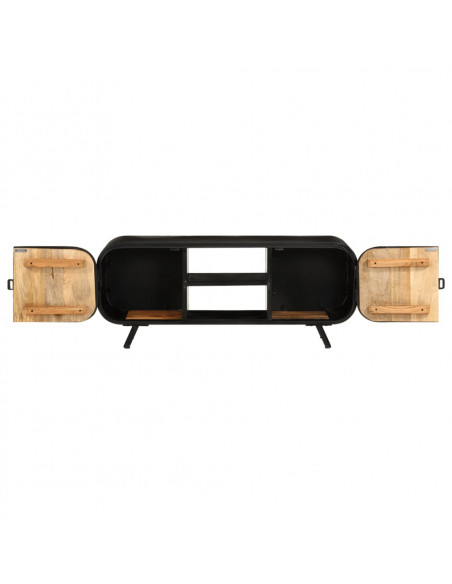 Mobile Porta TV 110x30x45 cm in Legno Massello di Mango Grezzo