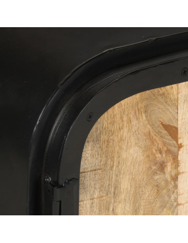 Mobile Porta TV 110x30x45 cm in Legno Massello di Mango Grezzo