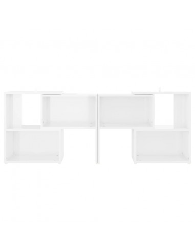 Mobile Porta TV Bianco Lucido 104x30x52 cm in Legno Multistrato