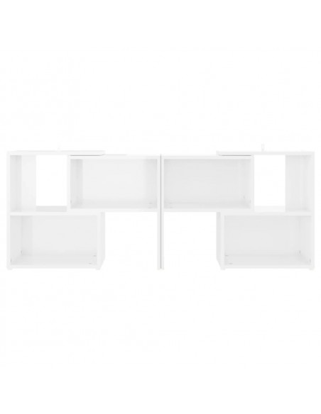 Mobile Porta TV Bianco Lucido 104x30x52 cm in Legno Multistrato