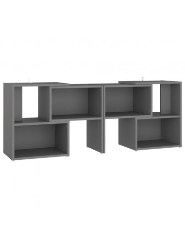 Mobile TV Grigio 104x30x52 cm in Legno Multistrato