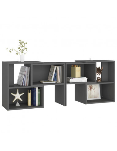 Mobile TV Grigio 104x30x52 cm in Legno Multistrato