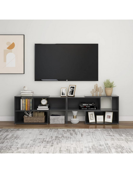 Mobile Porta TV Grigio 149x30x52 cm in Legno Multistrato