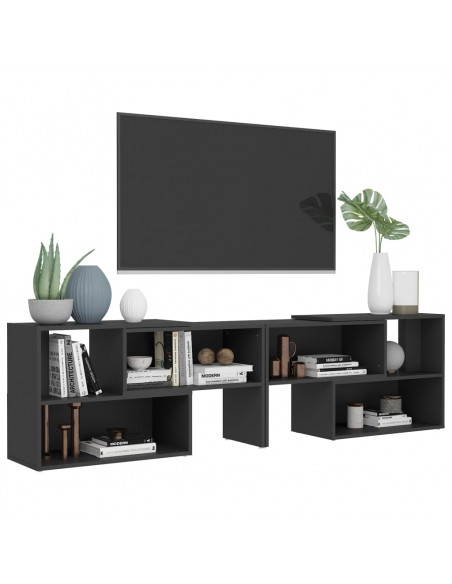 Mobile Porta TV Grigio 149x30x52 cm in Legno Multistrato