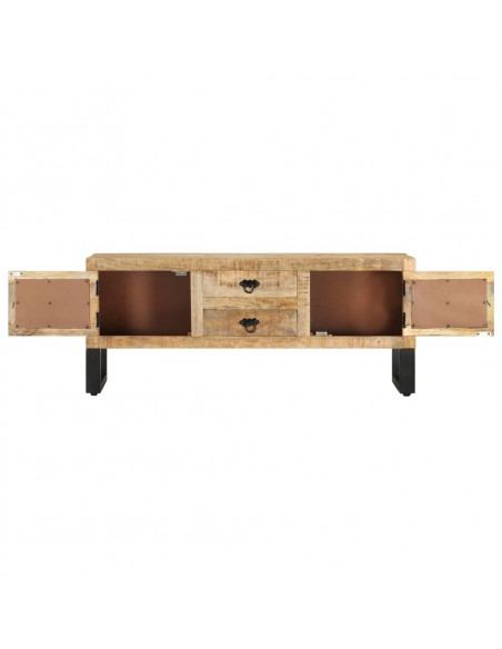 Mobile Porta TV 110x30x45 cm in Legno Massello di Mango Grezzo
