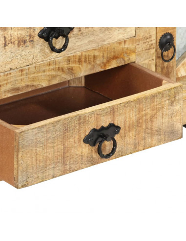 Mobile Porta TV 110x30x45 cm in Legno Massello di Mango Grezzo