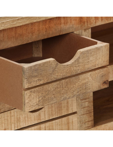 Mobile Porta TV 110x30x40 cm in Legno di Mango Grezzo