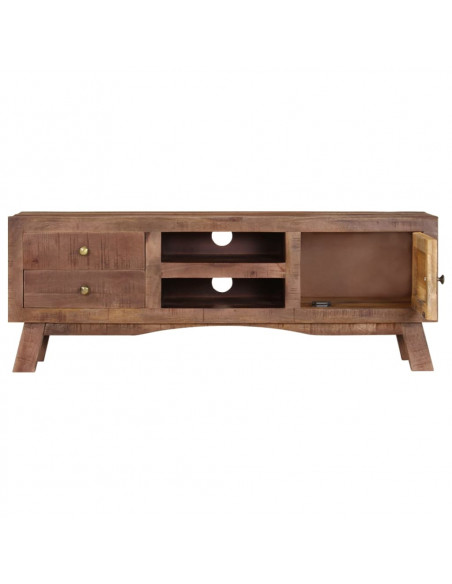 Mobile Porta TV 110x30x40 cm in Legno di Mango Grezzo
