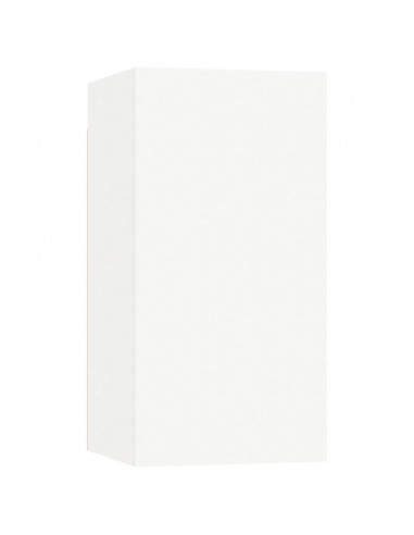 Set Mobili Porta TV 7 pz Bianco in Legno Multistrato