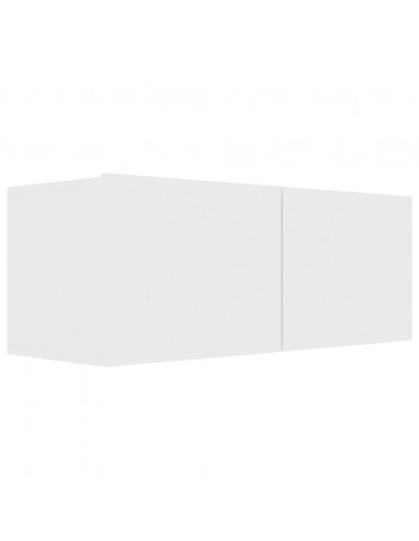 Set Mobili Porta TV 4 pz Bianco in Legno Multistrato