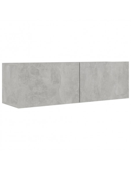 Set di Mobili Porta TV 3 pz Grigio Cemento in Legno Multistrato