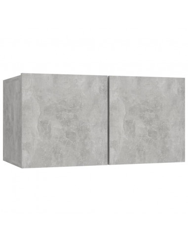 Set di Mobili Porta TV 5 pz Grigio Cemento in Legno Multistrato