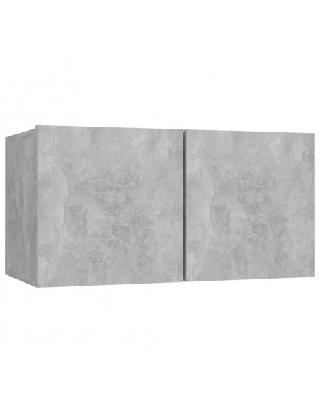 Set di Mobili Porta TV 4 pz Grigio Cemento in Legno Multistrato