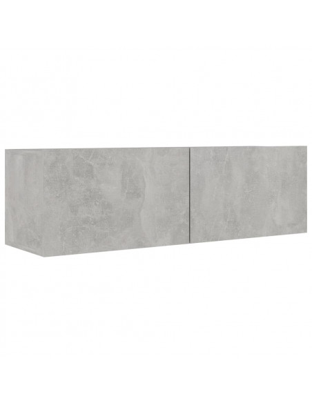 Set di Mobili Porta TV 4 pz Grigio Cemento in Legno Multistrato