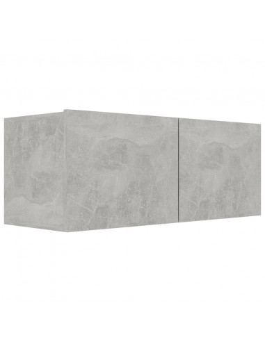 Set di Mobili Porta TV 7 pz Grigio Cemento in Legno Multistrato