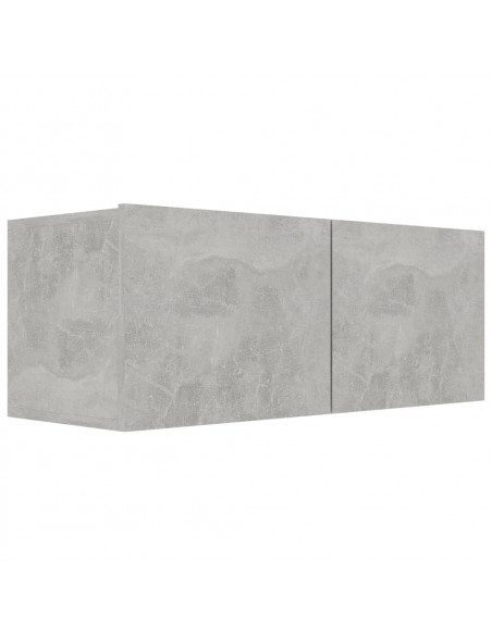 Set di Mobili Porta TV 7 pz Grigio Cemento in Legno Multistrato