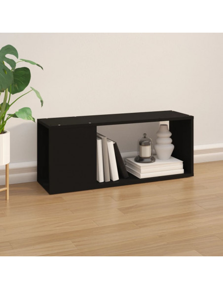 Mobile Porta TV Nero 80x24x32 cm in Truciolato