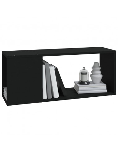Mobile Porta TV Nero 80x24x32 cm in Truciolato