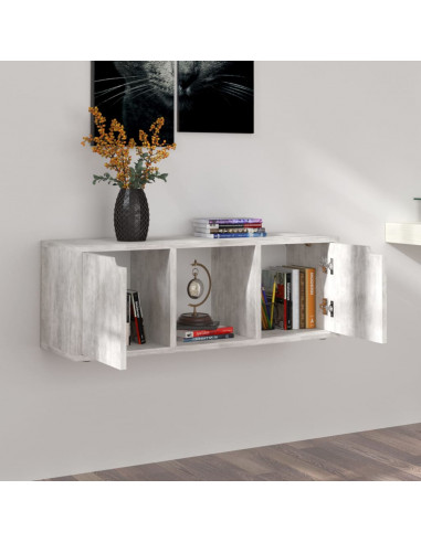 Mobile Porta TV Cemento 88,5x27,5x30,5 cm in Legno Multistrato