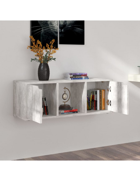 Mobile Porta TV Cemento 88,5x27,5x30,5 cm in Legno Multistrato