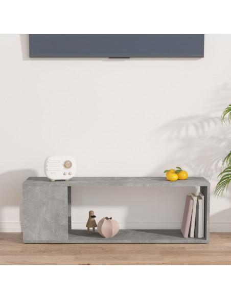 Mobile TV Grigio Cemento 100x24x32 cm in Truciolato
