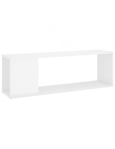 Mobile TV Bianco Lucido 100x24x32 cm in Truciolato