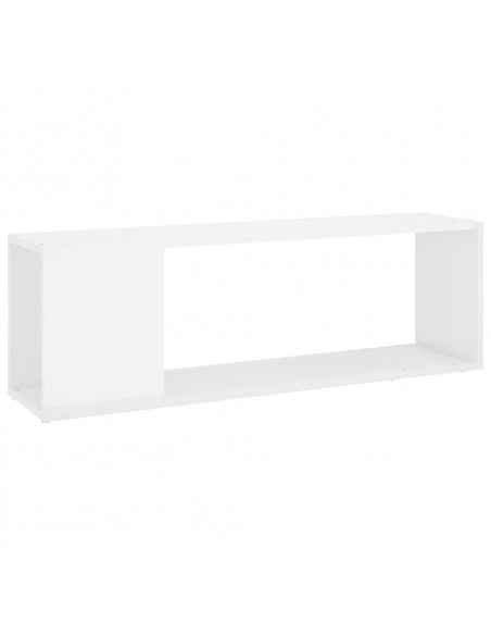 Mobile TV Bianco Lucido 100x24x32 cm in Truciolato