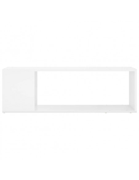 Mobile TV Bianco Lucido 100x24x32 cm in Truciolato