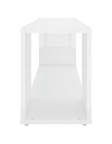 Mobile TV Bianco Lucido 100x24x32 cm in Truciolato