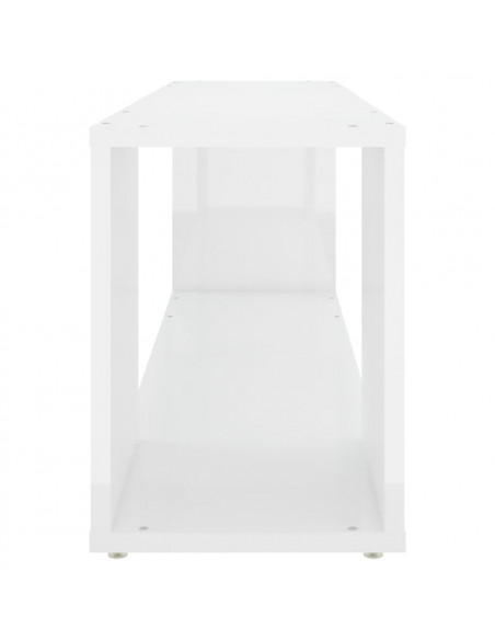 Mobile TV Bianco Lucido 100x24x32 cm in Truciolato