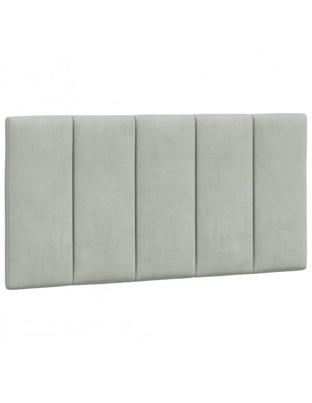 Giroletto con Luci LED Grigio Chiaro 100x200 cm in Velluto