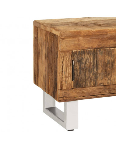 Porta TV in Legno Massello di Recupero 140x30x40 cm