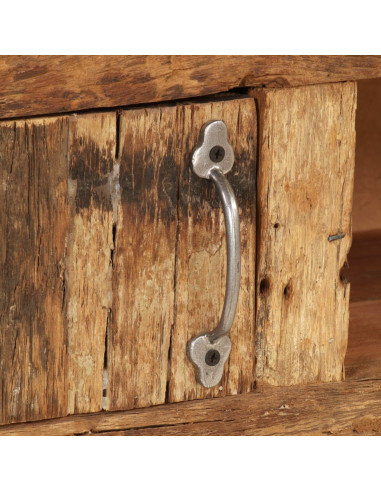 Porta TV in Legno Massello di Recupero 140x30x40 cm