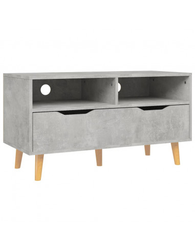Mobile Porta TV Grigio Cemento 90x40x48,5 cm Legno Multistrato