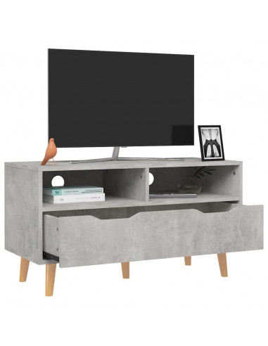 Mobile Porta TV Grigio Cemento 90x40x48,5 cm Legno Multistrato