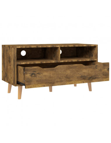Mobile Porta TV Rovere Fumo 90x40x48,5 cm Legno Multistrato