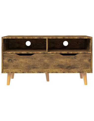 Mobile Porta TV Rovere Fumo 90x40x48,5 cm Legno Multistrato