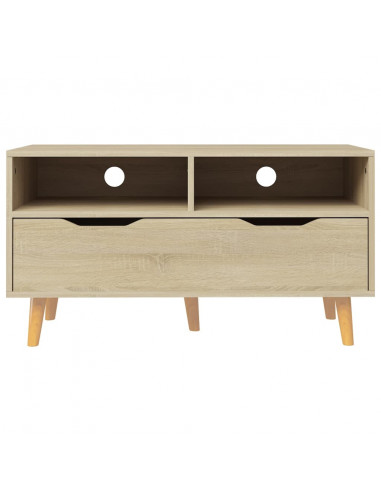 Mobile Porta TV Rovere Sonoma 90x40x48,5 cm Legno Multistrato