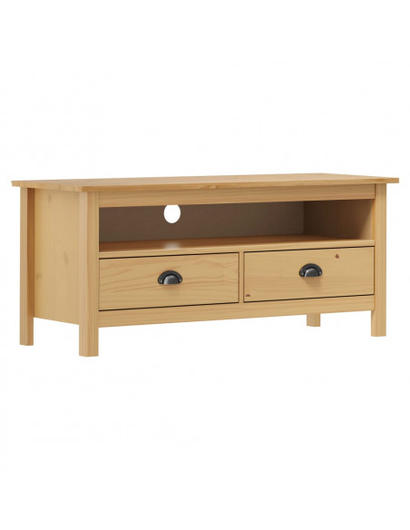 Mobile Porta TV Hill Marrone Miele 110x40x47 cm Legno di Pino