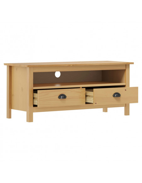 Mobile Porta TV Hill Marrone Miele 110x40x47 cm Legno di Pino