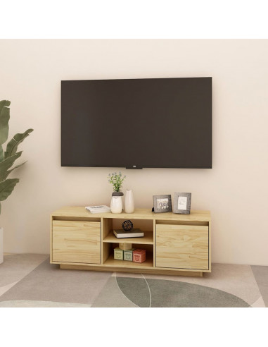 Mobile Porta TV 110x30x40 cm in Legno Massello di Pino
