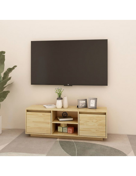 Mobile Porta TV 110x30x40 cm in Legno Massello di Pino