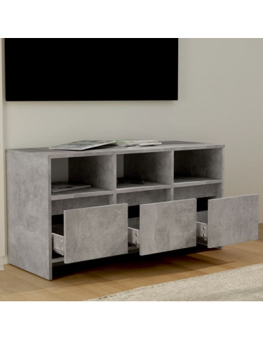 Mobile Porta TV Grigio Cemento 102x37,5x52,5 cm in Truciolato