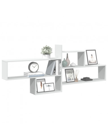 Mensola a Parete Bianca 167,5x18x68 cm in Truciolato